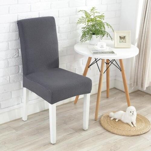 1/2/4/6 Pcs Jacquard Plain Dining Chair Cover Spandex Elastic Chair Slipcover Case Stretch Chair Cover for Wedding Hotel Banquet