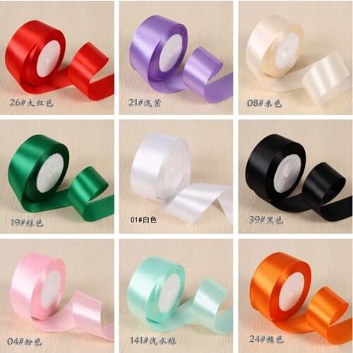10-15-20-25-40-50mm Silk Satin Ribbons DIY Crafts Supply Sewing Material Christmas Halloween Wedding Party Gift Wrapping Ribbon