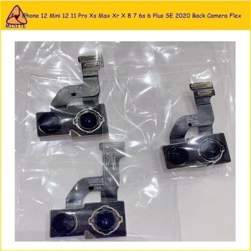 10Pcs Tested For iPhone 12 11 Pro Xs Max Xr X 8 7 Plus SE 2020 Main Back Rear Camera Flex Cable Module for iPhone 12 Mini
