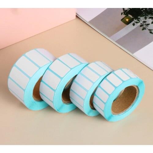 1000Pcs/Roll White Adhesive Paper Thermal Label Sticker Paper Supermarket Price Blank Label Direct Print Waterproof Stickers