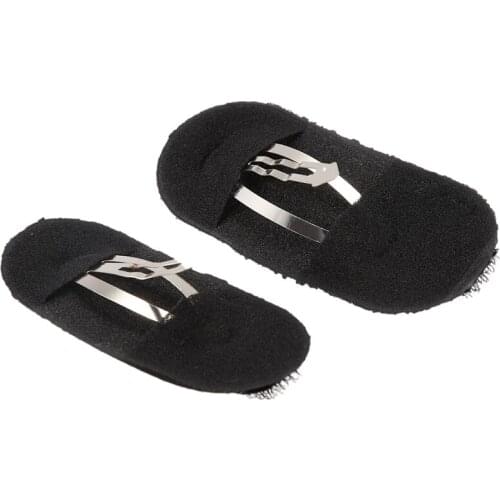 2 Pcs Black Sponge Hair Clip Volume Bumpit Padding Bun Updo