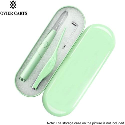 2PCS Ear Cleaner Ear Wax Removal Tool Ear Pick Earwax Removal Set Earspoon Stainless Steel Earwax Remover Spoon with LED Light