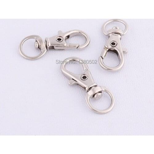 30PCS /lot 25/32/40mm metal Swivel Trigger Clips Snap Hooks Keychain for bag decoration accessories