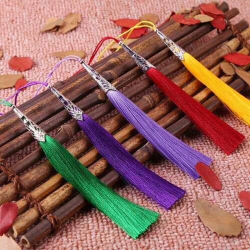 5pcs/lot Fancy Hollow Cone Metal Cap Tassels Brush Multi Colors High Quality Tassel Charm Pendants For Earring DIY Jewelry Make