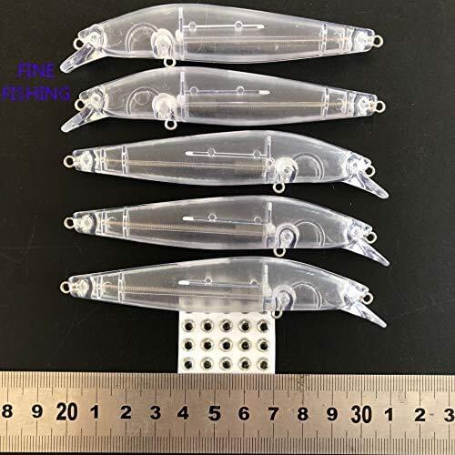 5pcs Unpainted Crank Bait Fishing Lure Body 109mm 11.2g Blank Lures Free Eye 8330