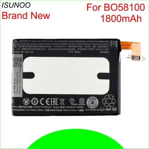 ISUNOO 5pcs/lot 1800mAh BO58100 Phone Battery for HTC One Mini M4 M 4 601S 601E 601N 603E Battery