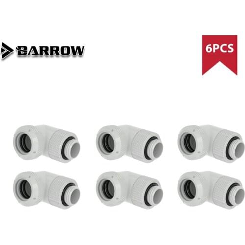 BARROW 4pcs 6pcs G1/4'' thread 90 degree Rotary Fitting Adapter Rotating 90 degrees water cooling Adaptors