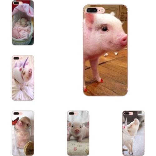 For Samsung Galaxy Note 5 8 9 S3 S4 S5 S6 S7 S8 S9 S10 mini Edge Plus Lite Special Luxury Phone Case Mini Pet Pig Small Pig