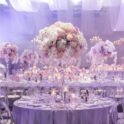 Artificial 36cm Flower Ball Simulation Rose Hydrangea Hemisphere Wedding Desktop Decoration Flores Roman Column Decoration