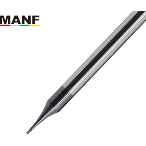 MANF 2 Flute 0.3 0.4 0.6 0.9 Small Diameter Unequal Milling Cutters stainless Tungsten Carbide SUS End Mill CNC Machining Center