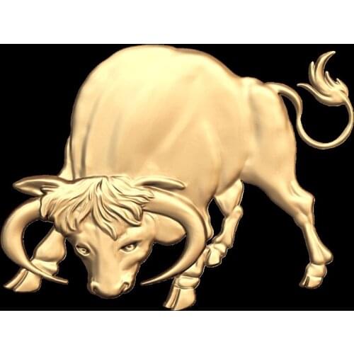 New stl model digital file bull 3d models relief for cnc router 3d printer in STL file format