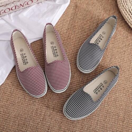 New Old Beijing Cloth Shoes Womens Fashion Shallow Mouth Beef Tendon Bottom Womens Shoes Flat Bottom Working Womens Shoes
