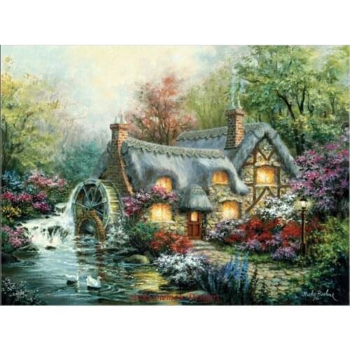 Needlework for Full Embroidery DIY DMC High Quality - Counted Cross Stitch Kit 14 ct Oil painting - Country Retreat