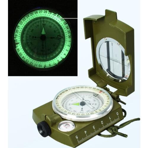 All Metal High Quality Folding with Luminous Compasses Outdoor Multifunctional Tools Compass