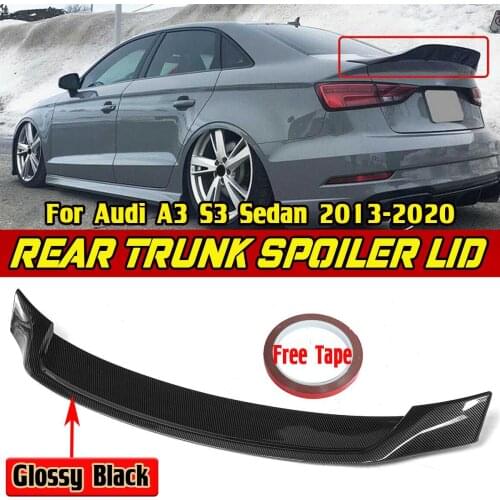 A3 RT Style Car Rear Spoiler Wing Trunk Lip Rear Roof Lip Spoiler For Audi A3 S3 Sedan 2013-2020 Car Rear Trunk Spoiler Lip