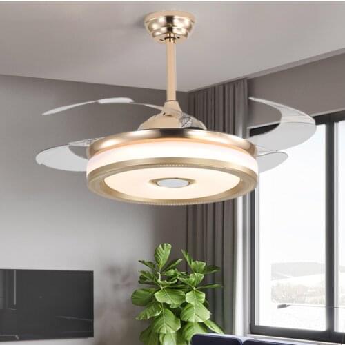 Fan light luxury chandelier fan living room fan light restaurant energy-saving ceiling fan light bedroom led fan ceiling light