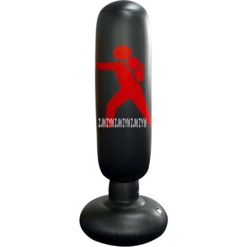 160cm Vertical PVC Boxing Pillar Thickened Base Inflatable Sandbag Boxing Bag Fitness Boxing Bag Column Tumbler Punching Bag