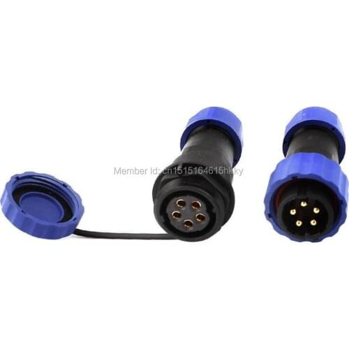 Waterproof Cable Wire Docking Plastic Aviation Connector SD20 20mm 5 Pin 5P IP68
