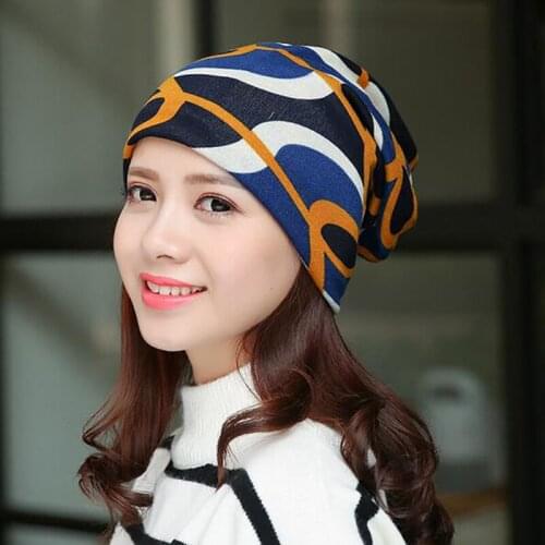 Female Beanie Bonnet Autumn Winter Caps Hip-hop Cap Hats For Women Beanies Vintage Striped Women Warm Beanie Top Fashion Casual
