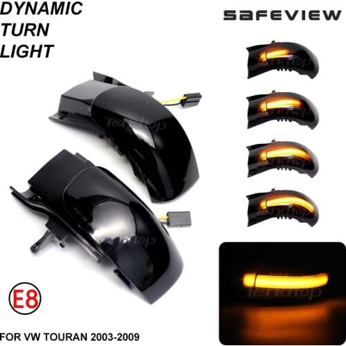 2Pcs For VW Touran 1T1 1T2 2003 2004 2005 2006 2009 Dynamic Blinkers LED Side Marker Light Flowing Turn Signal Repeater Lamp