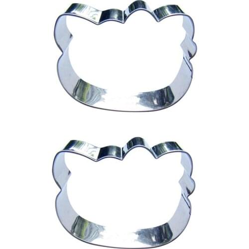 Cat Head portrait shape 2 pieces biscuits cutting molds, baking tools, cake decorating soft candy tools