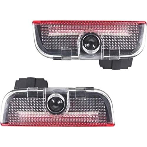 2 Pcs LED Car Door Light For Skoda Superb 2009-2015 2017 2018 Auto Logo Laser HD Projector Welcome Lamp Ghost Step Pedal Luces