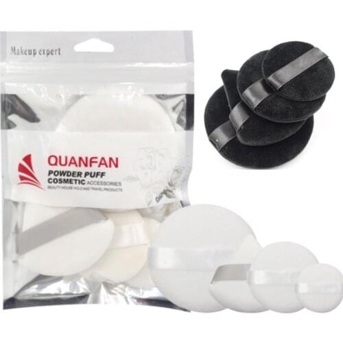 4pcs/Set Triangle Super Soft Short Hair Dry Puff Velvet Loose Powder Cosmetic Mini Beauty Sponge Foundation Makeup Tools