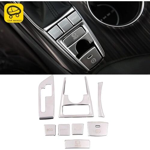 CarManGo Car Accessories Stainless Center Console Buttons Trim Cover Frame Sticker Decoration for Toyota Camry XV70 2017-2021