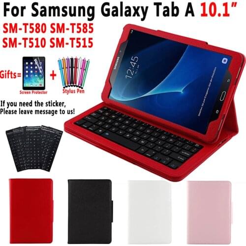 Bluetooth Keyboard Case for Samsung Galaxy Tab A A6 10.1 2016 2019 T580 T585 T580N T585N T510 T515 Keyboard Cover Funda + Gift
