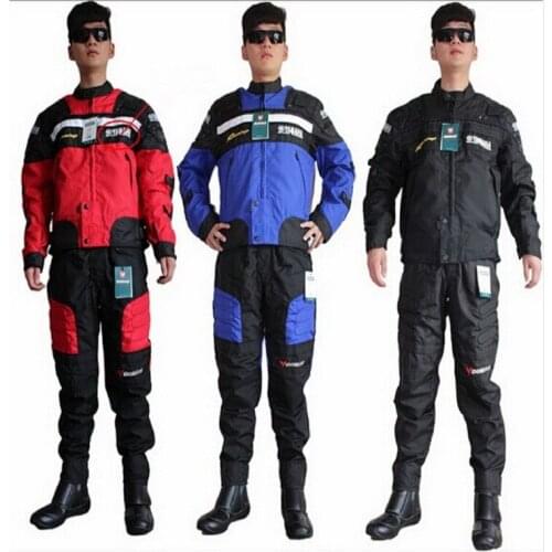 DUHAN D020 racing suit Jacket Pants men motocross motorcycle riding clothes clothing Jackets pant trousers drop resistance