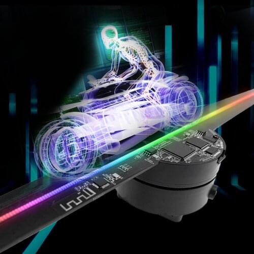 Naked Eye 3D Display Holographic Projector Fan 3D hologram Spinning Advertising Machine 40cm Ultra Thin WIFI APP Control Led Fan