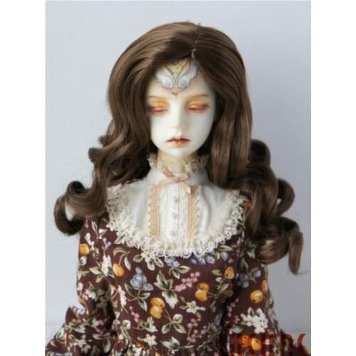 JD343 SD 21-23cm Synthetic mohair doll wig 8-9inch Long curly BJD hair easy to restyle
