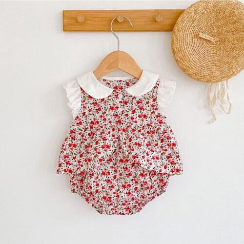 Summer New Kids Girls Floral Pattern Romper