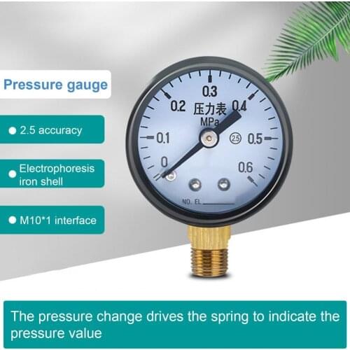 Y-40 0-1.6Mpa Vacuum Manometer Mini Dial Pressure Gauge High Precision Mini Digital Air Pressure Gauge for Mining Industry
