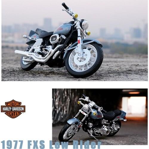 Maisto 1:18 Harley-Davidson 1977 FXS Low Rider simulation alloy motorcycle model toy car Collecting car model boys toys