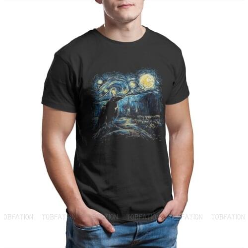 Men Streetwear Vincent Van Gogh Post-Impressionist Painter Fashion T-Shirt Starry Night Watch Harajuku Clothing
