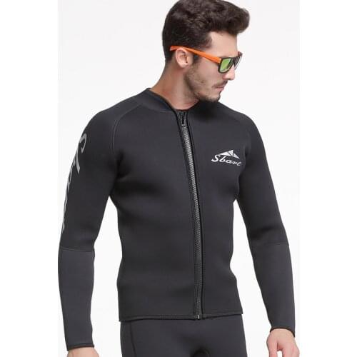 Mens 3mm or 5mm Wetsuits Jacket Long Sleeve Neoprene Wet suit Top Adult Youth Wetsuit Diving Snorkeling Surfing Swimming Suit