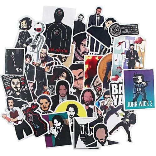 Ransitute R1321 36pcs/set Action Thriller Fast Chase Scrapbooking Stickers Decal For Guitar Luggage Car Fridge Graffiti Sticker