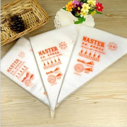 10PCS/Lot Food Grade Plastic Disposable Piping bag Icing Nozzle Fondant Cake Decorating Pastry Tips Tools