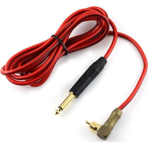 NEW RCA Clip Double-color Cord Brass Connection Soft Silicone Cord 2.4M For Tattoo Machine Power Supply Wholesale