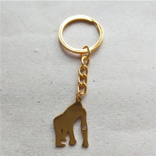 Wholesale Trendy Gorilla Stainless Steel keychain Gorilla Heart Pendant keychain Women Fashion Gorilla Jewellery Gift