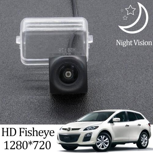 Owtosin HD 1280*720 Fisheye Rear View Camera For Mazda CX-7 CX7 2006 2007 2008 2009 2010 2011 2012 Car Reverse Parking Monitor