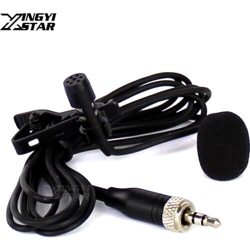 Lapel Lavalier Mic Tie Clip Condenser Microphone 3.5mm Male Screw Lock Stereo Plug For EW300 EW500 SK100 G3 Wireless Transmitter