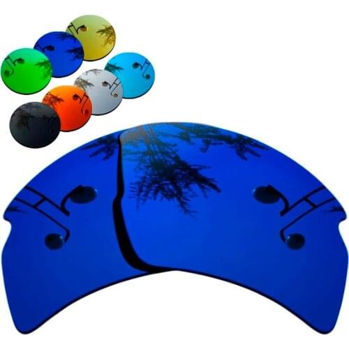 100% Precisely Cut Polarized Replacement Lenses for Flak 2.0 XL Sunglasses Deep Blue Mirrored Coating Color- Choices