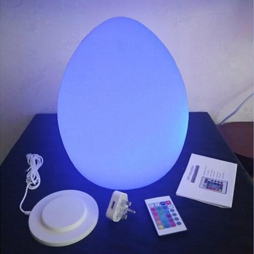 D26*H32cm 24 keys remote controlled 16 color changing wireless luxury LED Egg Light table lamp Night Lights Free shipping 1pc