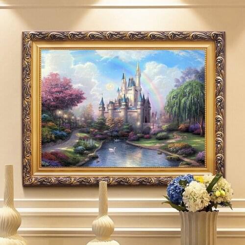 Rainbow Castle 5D Diamond Painting Living Room Home Decor DIY Cross Stitch Kits