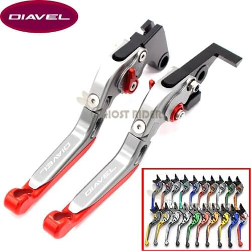 16 Colors Adjustable Foldable Extendable Motorbike Red Brakes Clutch Levers for Ducati DIAVEL Diavel 2011 2012 2013 2014 2015