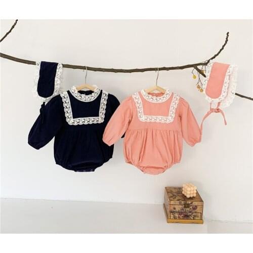 Spring New Product Baby Romper Korean Version Corduroy Baby Romper Girls Outing Clothes