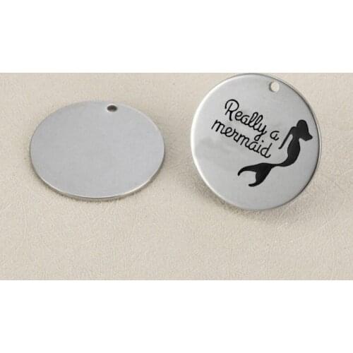 Really a mermaid Charm stainless steel charms 25mm 20pcs/lot