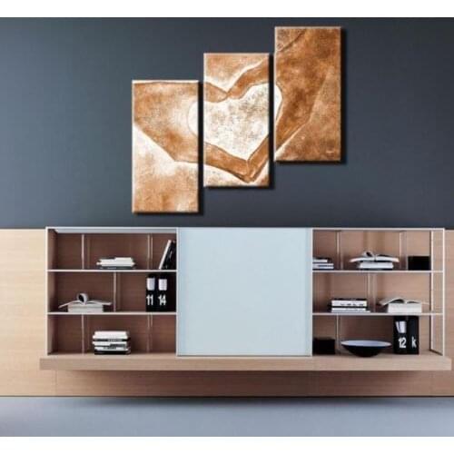 MODERN ABSTRACT HUGE WALL ART OIL PAINTING ON CANVAS,Love 3PC (no stretch)